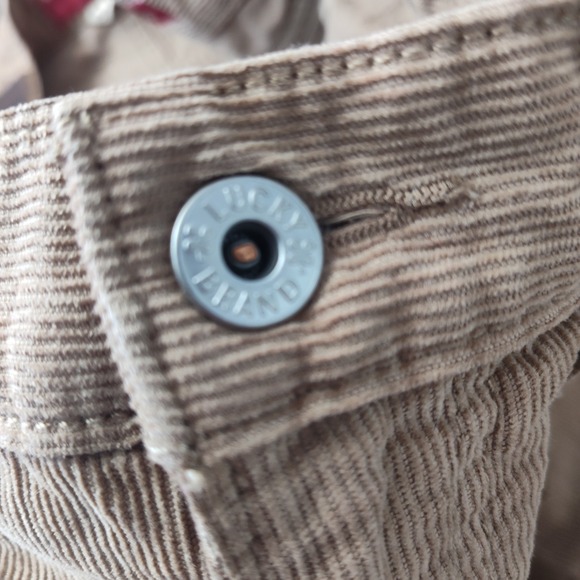 Lucky Brand 32 32 pants corduroy tan preppy straight career casual interview - Picture 5 of 10
